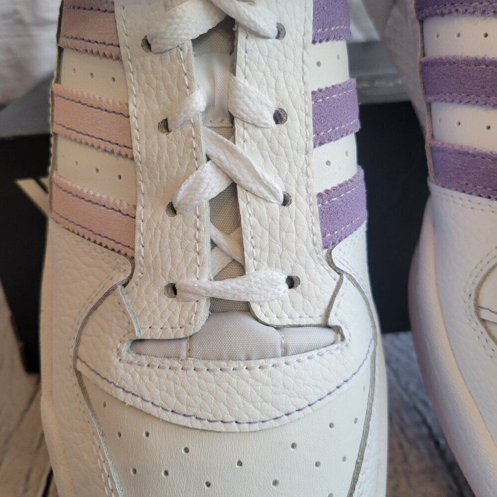 Adidas Forum Low White/ Pink/ Lavender - Picture 3 of 12